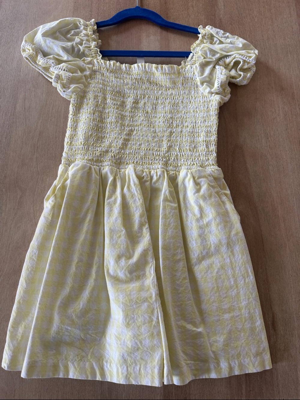 Janie and Jack Pale Yellow Smocked Puff-Sleeve Dress